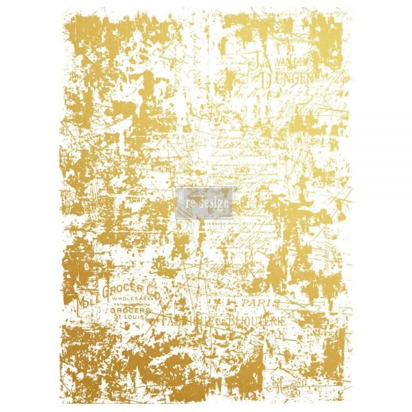 Redesign Gold Transfer - Gilded Distressed Wall