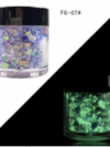 Luminous Flakes Sequince Neon ( Lime) Glow In Dark