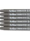 Artline Drawing Sys  PK4 Plt Cs (0.2/0.4/0.6/0.8)Bk