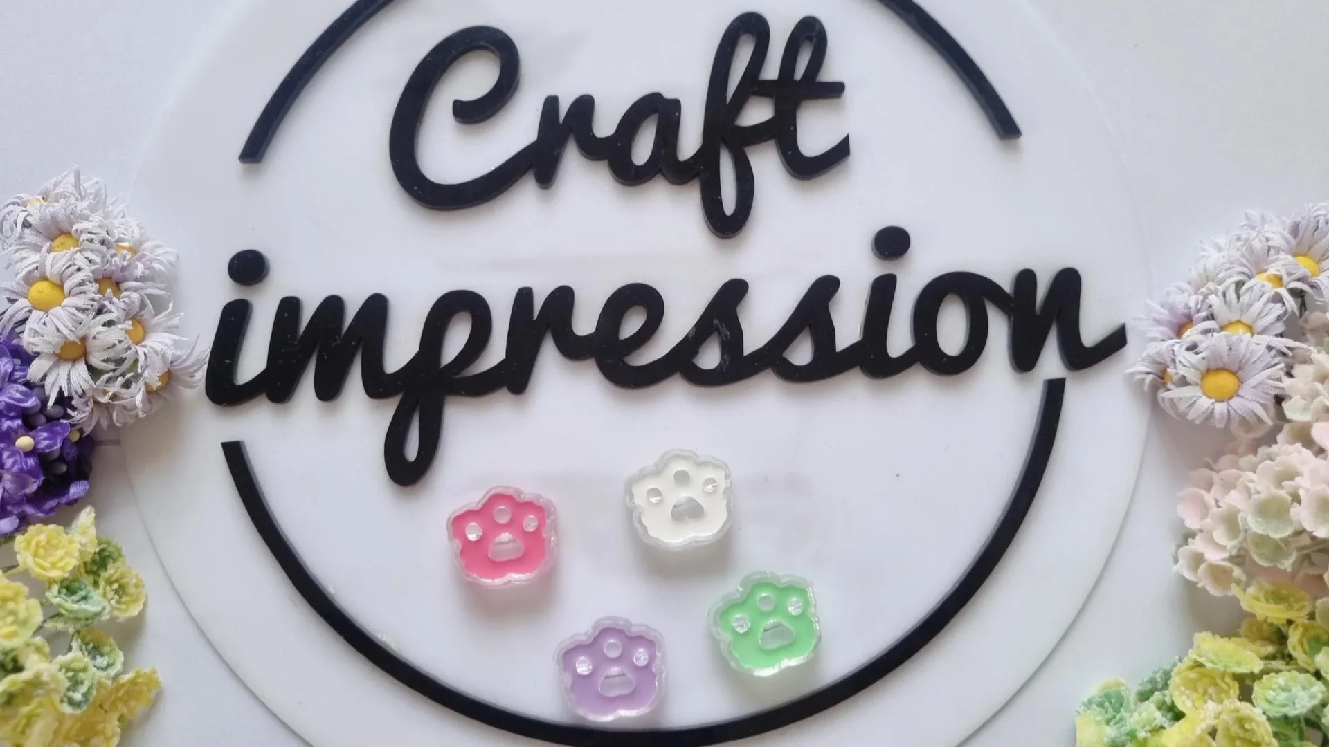 Transperent Acrylic Paw beads