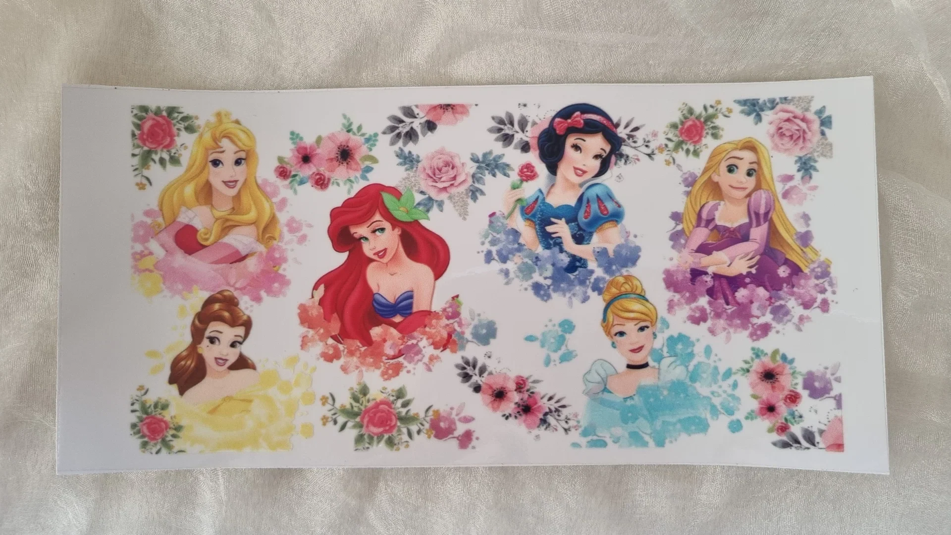 Waterproof Cup wraps Transfer Stickers Princess