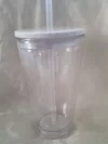 Portable Transparent Cup With Straw 16oz