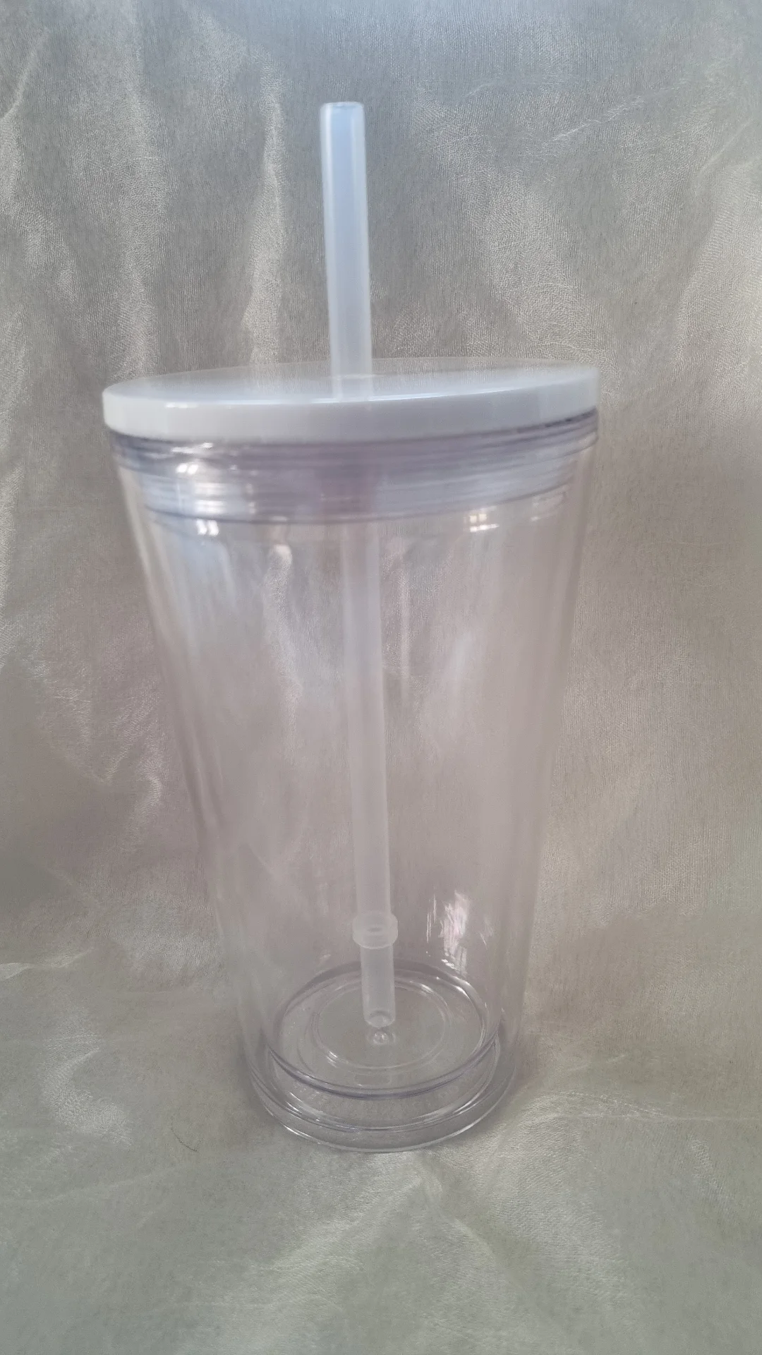 Portable Transparent Cup With Straw 16oz
