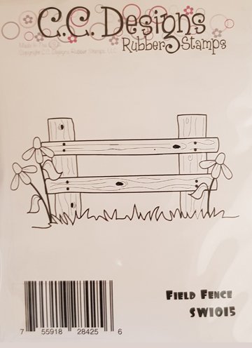 Field Fence Rubber Stamp