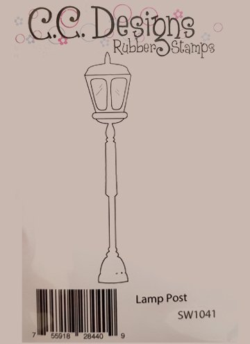 Lamp Post Rubber Stamp