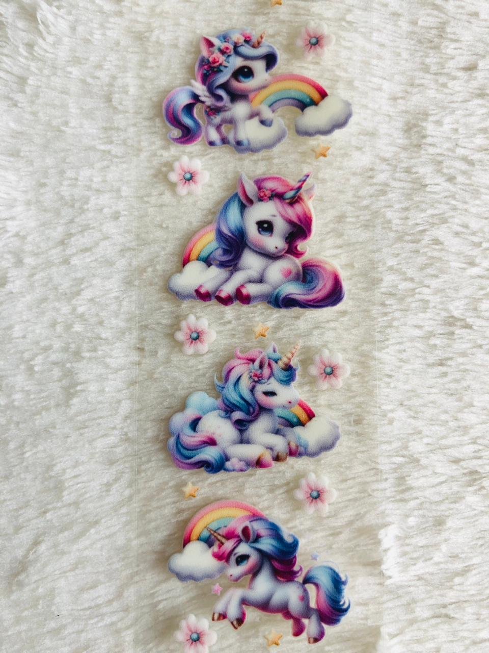 Cute Rainbow Unicorn - Pen Waterproof Sticker
