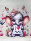 Cute Elephant Mumma love - Waterproof Sticker