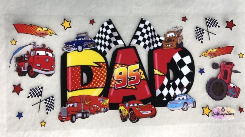 Cars Dad 95 – Waterproof Sticker – Craft Impression