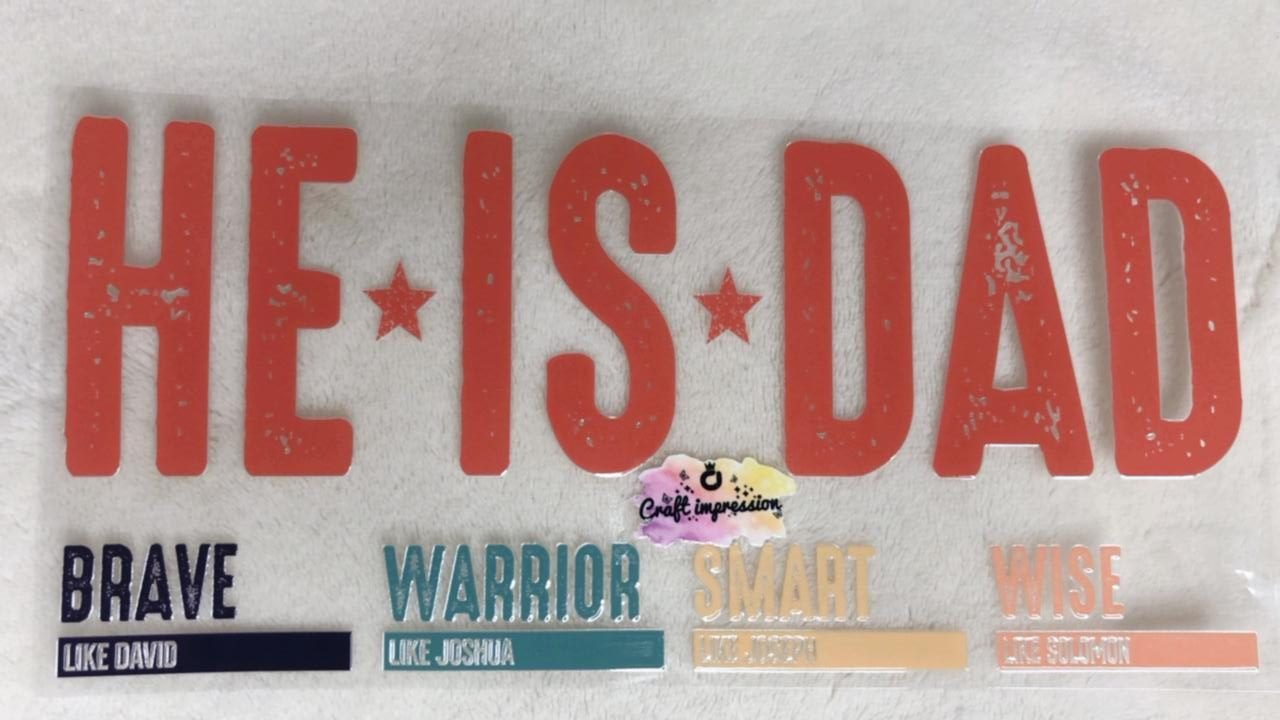 He Is Dad - Waterproof Sticker