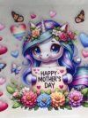 Baby Unicorn Mothers Day - Waterproof Sticker