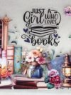 Girls Who Love Books - Waterproof Sticker
