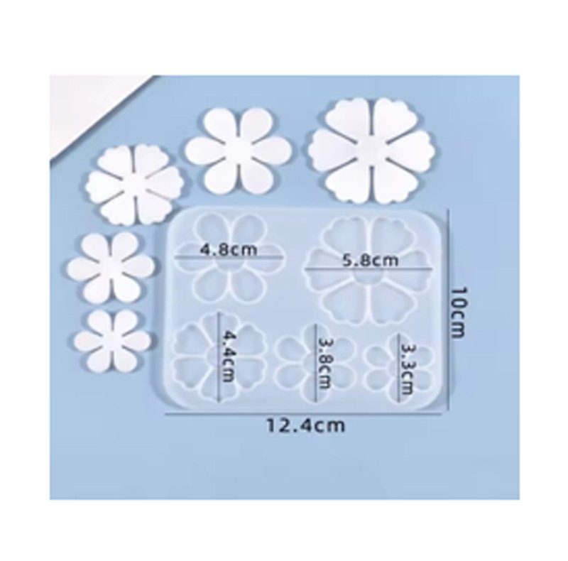 5 flower resin silicon mold