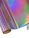 Lavender Hologram - Rainbow Foil - Roll (12-inch*3ft)/Purple/Solid