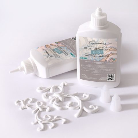 Decorative sculpture painting Relief Ornament 1kg White