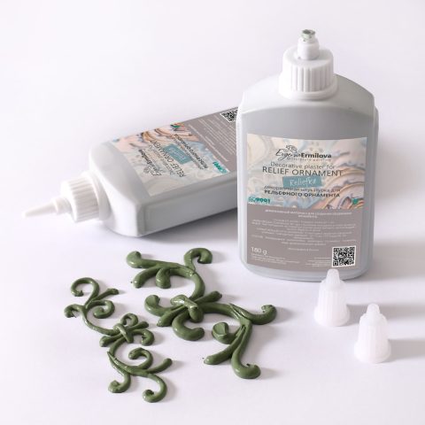 Decorative sculpture painting Relief Ornament Green green 0.180kg