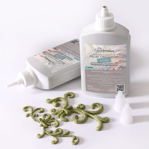 Decorative sculpture painting Relief Ornament 0.18kg Olive